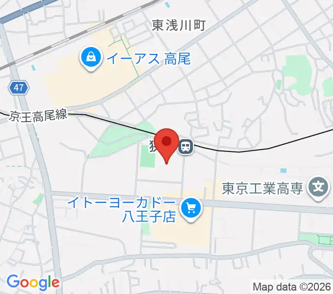 エスフォルタアリーナ八王子の地図