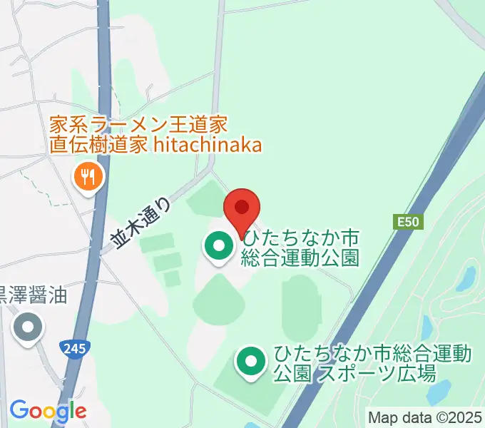 ひたちなか市総合運動公園総合体育館の地図