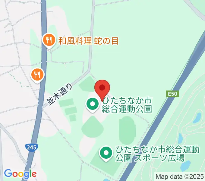 ひたちなか市総合運動公園総合体育館の地図