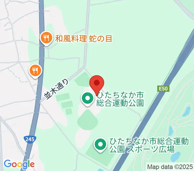 ひたちなか市総合運動公園総合体育館の地図