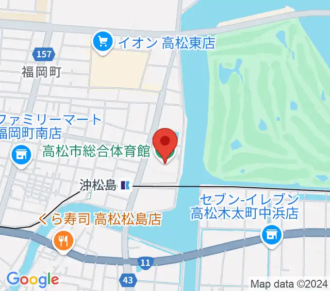 高松市総合体育館の地図