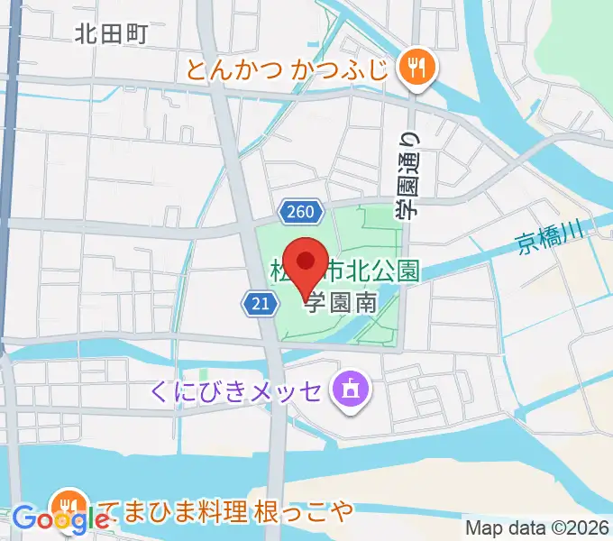 松江市総合体育館の地図