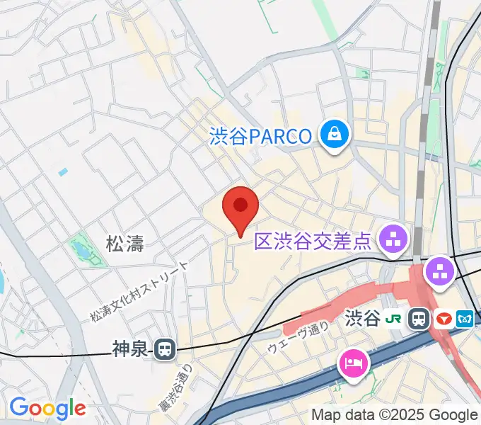 渋谷Studio Freedomの地図