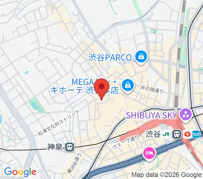 渋谷Studio Freedomの地図