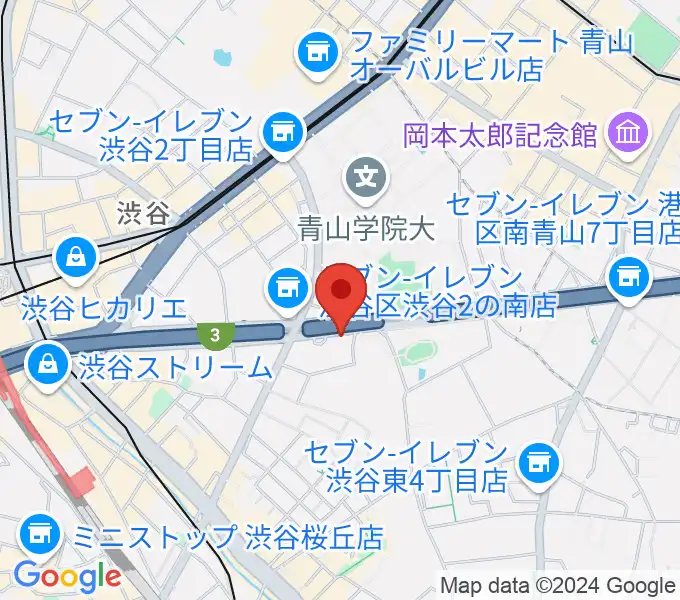 沖田ギター工房 渋谷店の地図