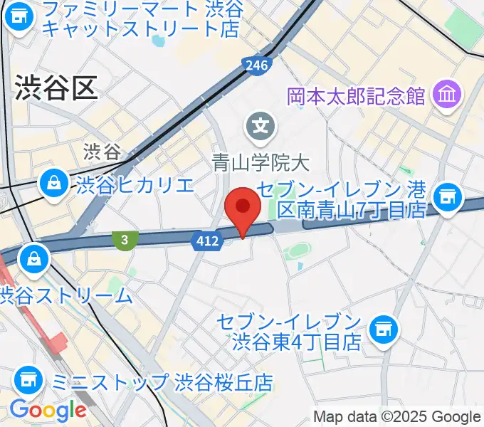 沖田ギター工房 渋谷店の地図
