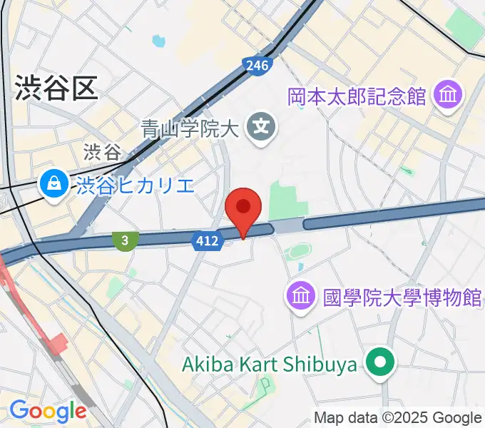 沖田ギター工房 渋谷店の地図