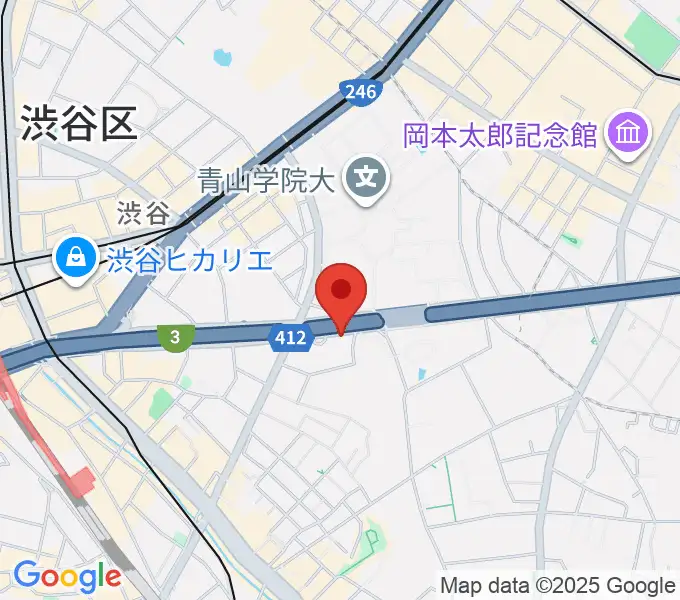 沖田ギター工房 渋谷店の地図