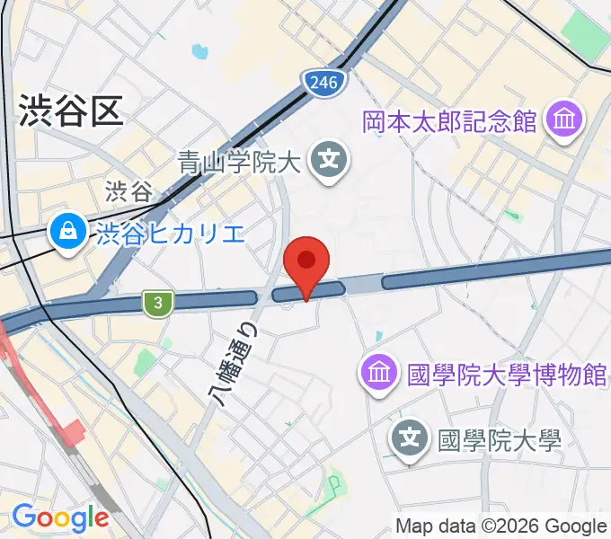 沖田ギター工房 渋谷店の地図