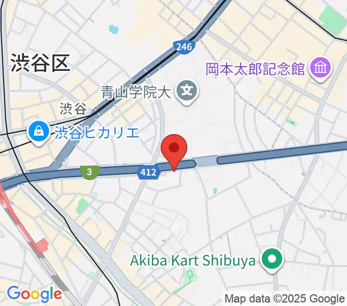 沖田ギター工房 渋谷店の地図
