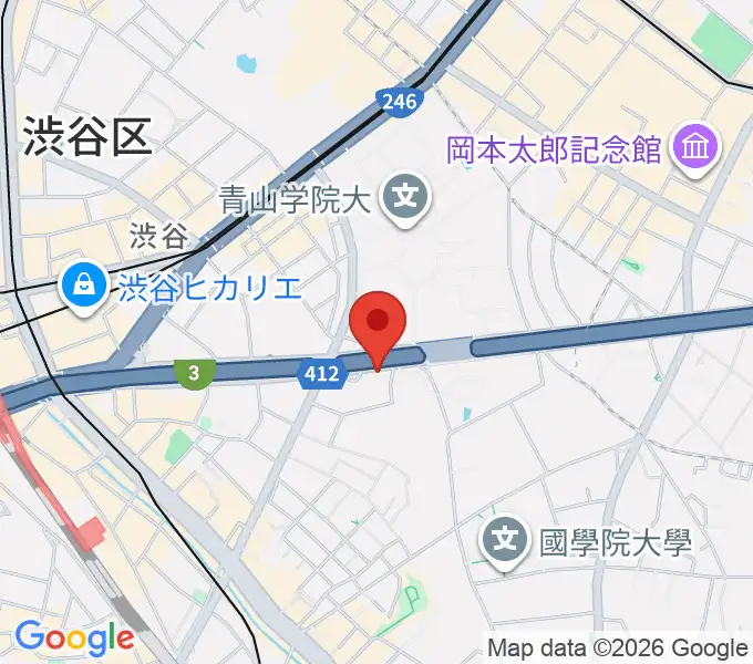 沖田ギター工房 渋谷店の地図