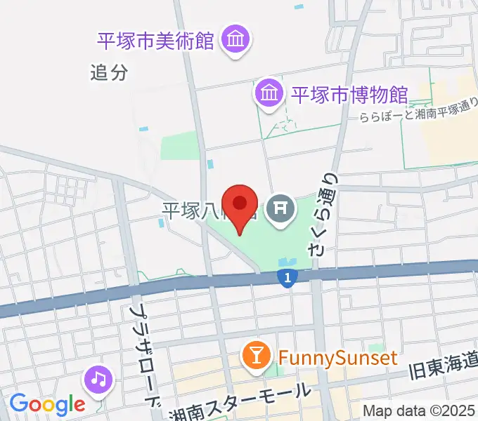 八幡山の洋館の地図