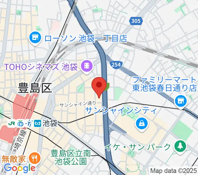 グランドシネマサンシャイン池袋の地図