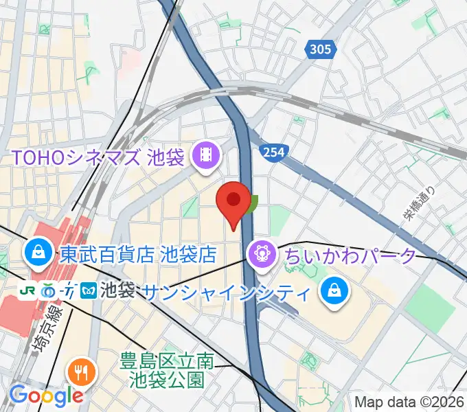 グランドシネマサンシャイン池袋の地図