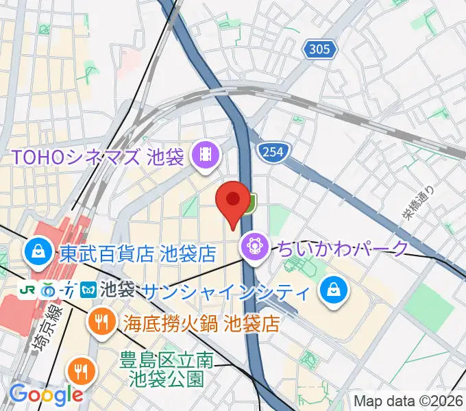 グランドシネマサンシャイン池袋の地図