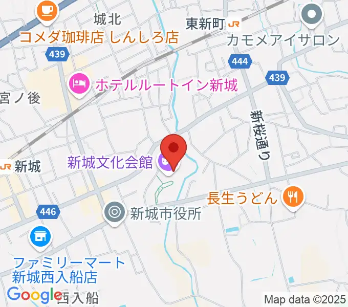 新城文化会館の地図