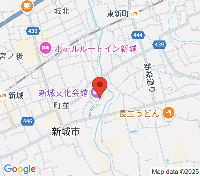 新城文化会館の地図