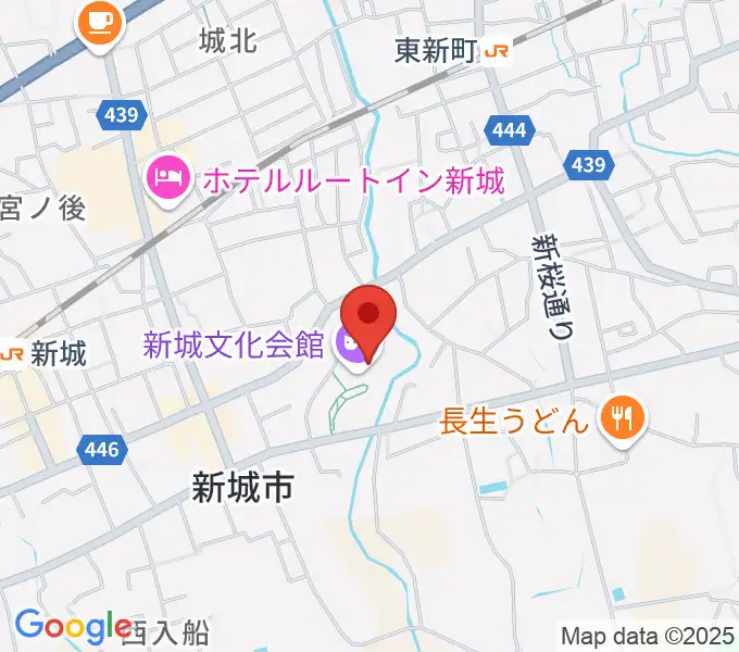 新城文化会館の地図