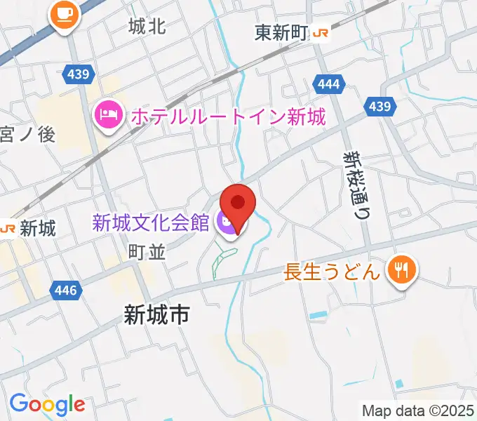 新城文化会館の地図