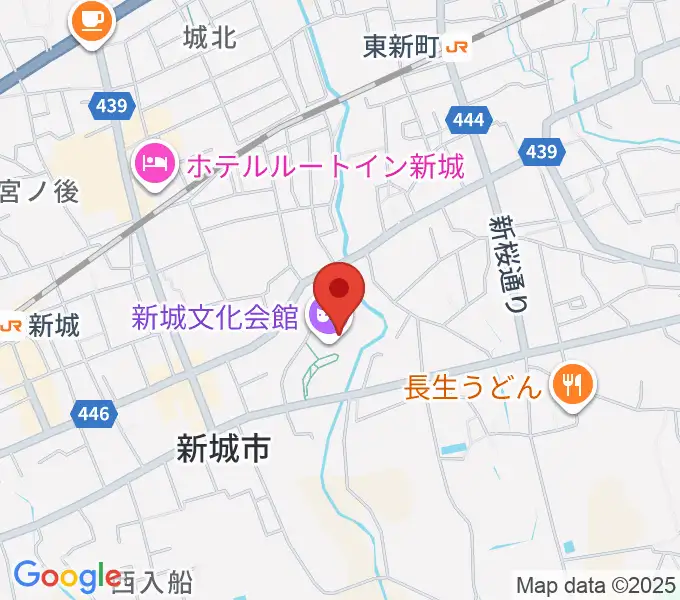 新城文化会館の地図