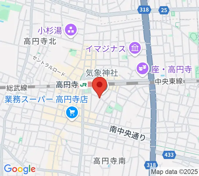 EAD RECORDの地図