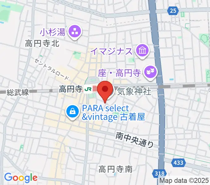EAD RECORDの地図