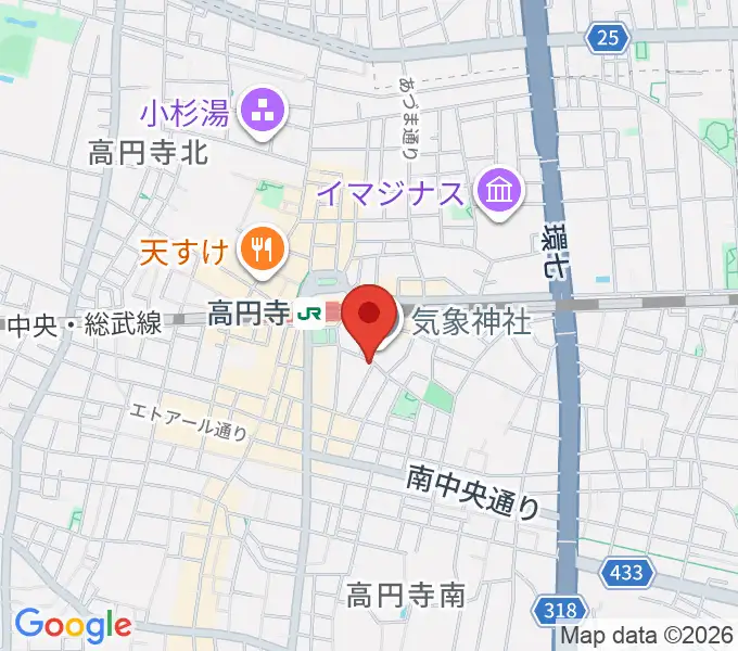 EAD RECORDの地図