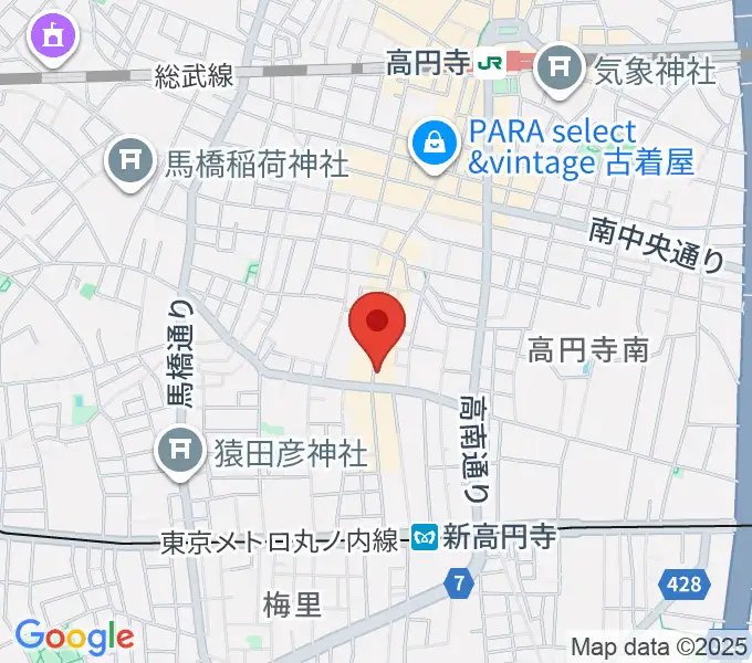和楽器BAR 龍宮の地図