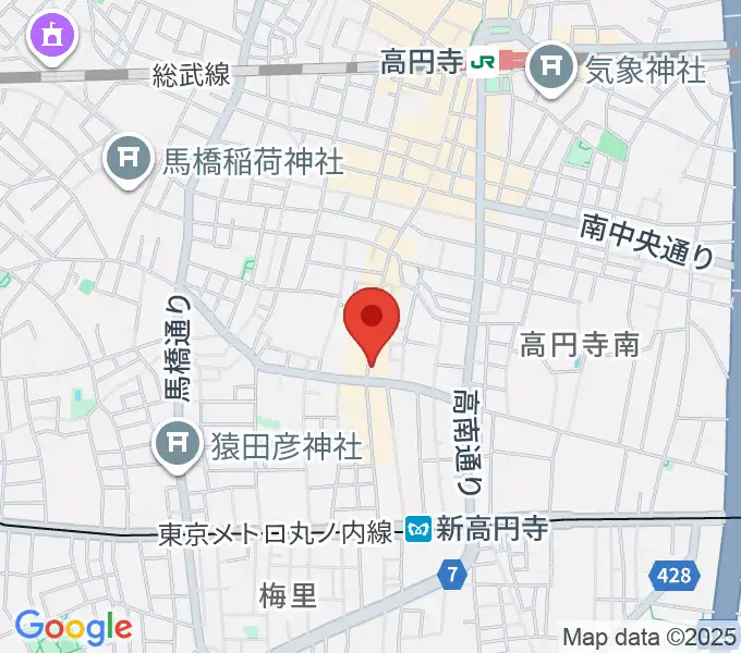 和楽器BAR 龍宮の地図