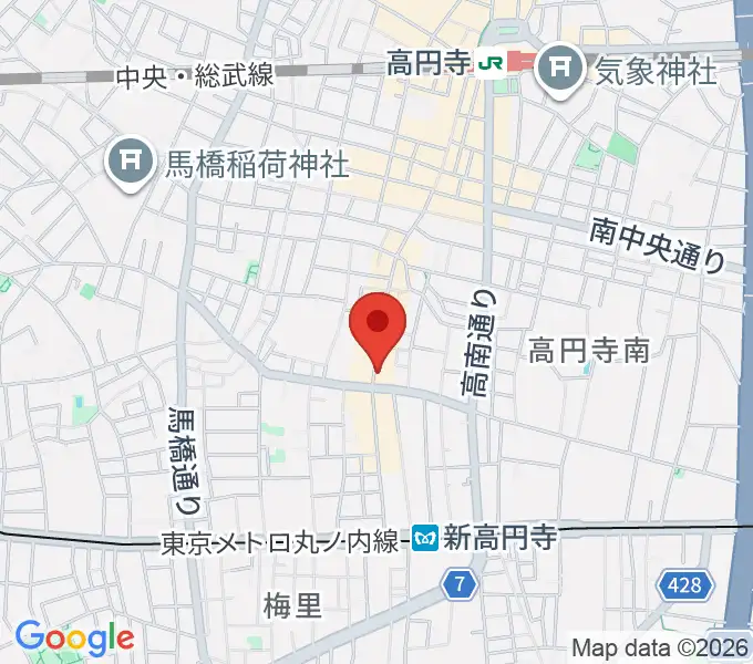 和楽器BAR 龍宮の地図