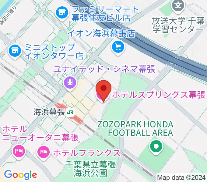 ホテルスプリングス幕張スプリングスホールの地図