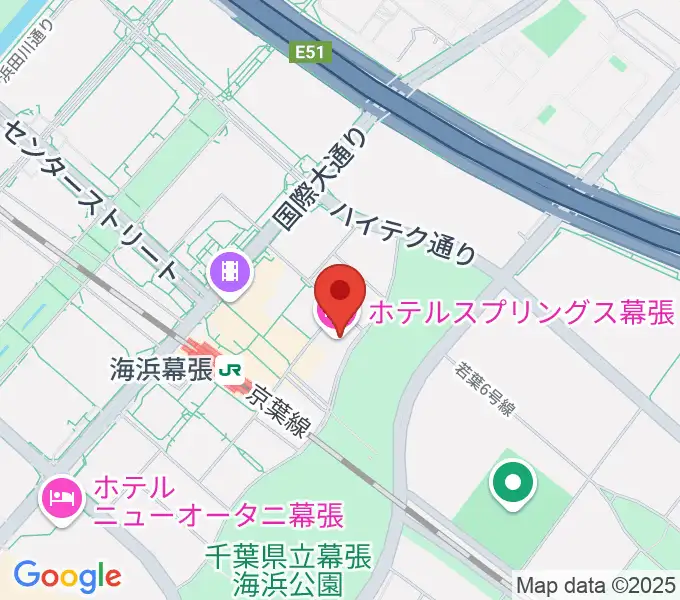 ホテルスプリングス幕張スプリングスホールの地図