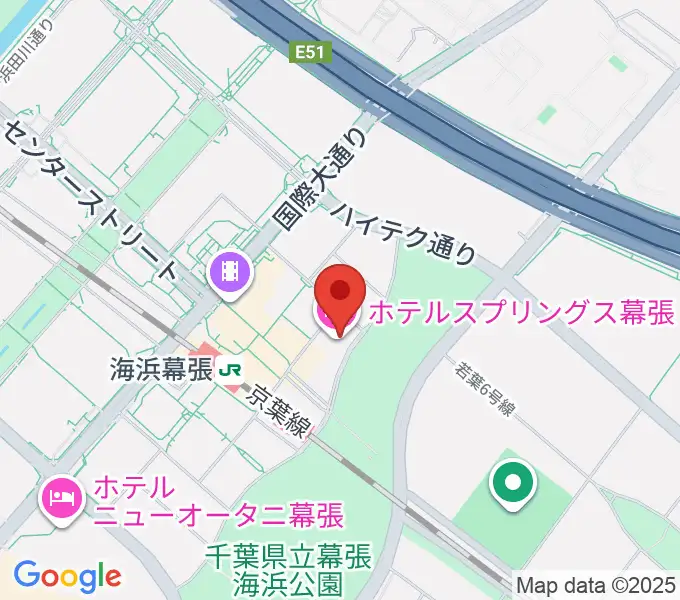 ホテルスプリングス幕張スプリングスホールの地図