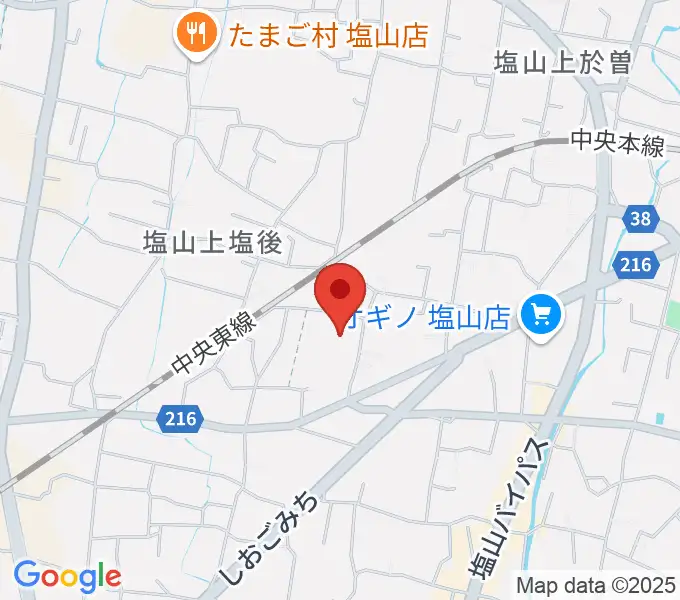 甲州市民文化会館の地図
