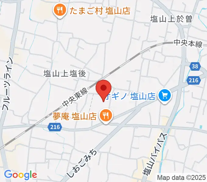 甲州市民文化会館の地図