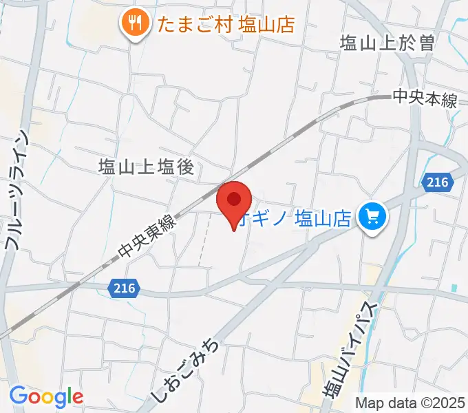 甲州市民文化会館の地図