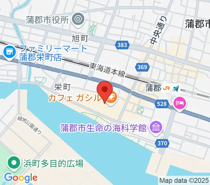蒲郡市民会館の地図