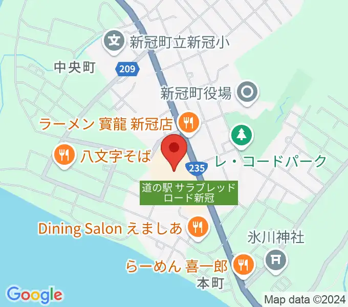 新冠レ・コード館の地図