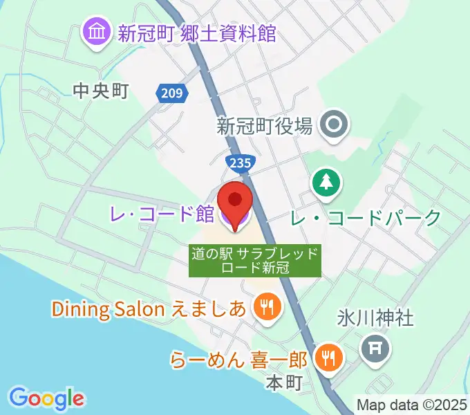 新冠レ・コード館の地図