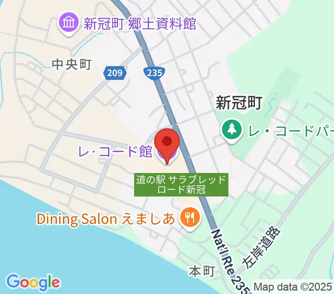 新冠レ・コード館の地図