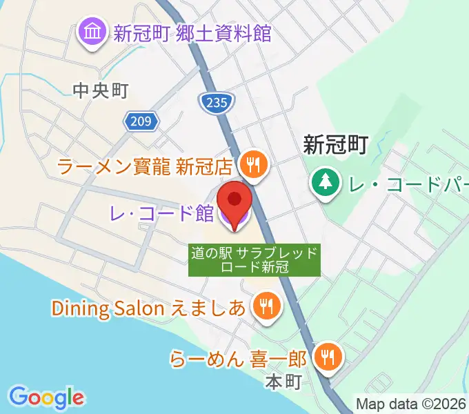 新冠レ・コード館の地図