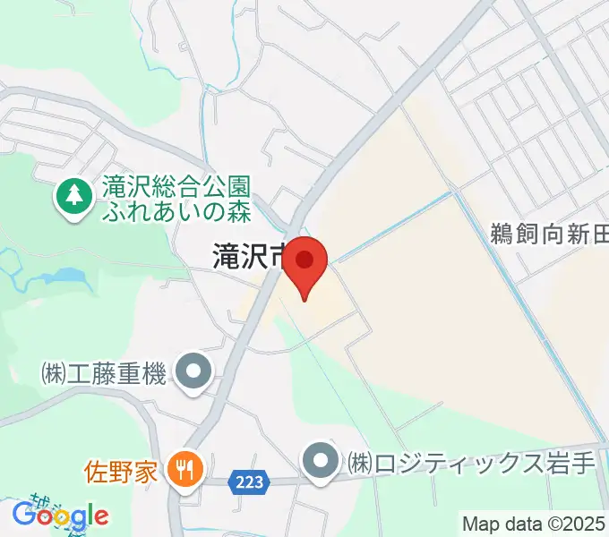 ビッグルーフ滝沢の地図