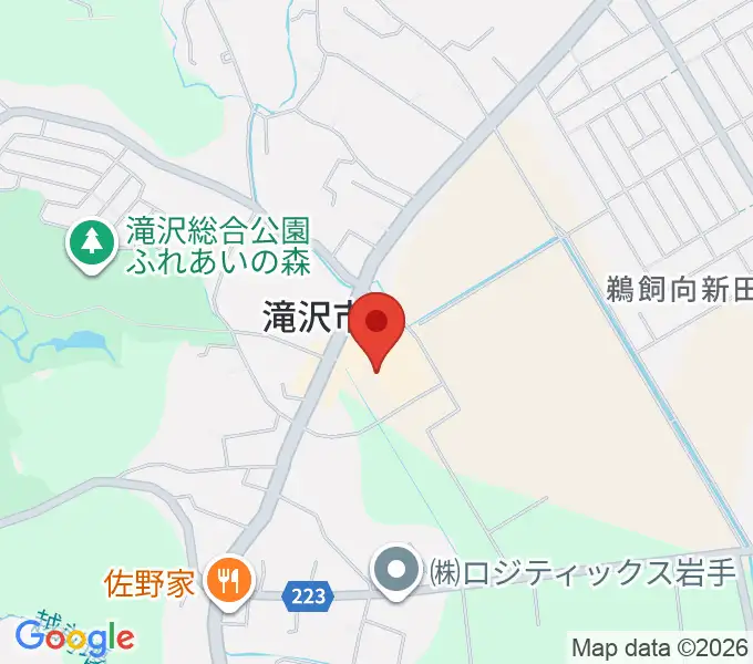 ビッグルーフ滝沢の地図