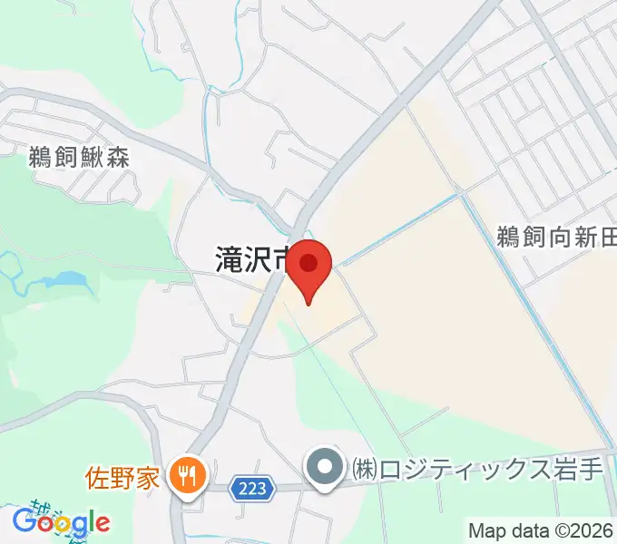 ビッグルーフ滝沢の地図