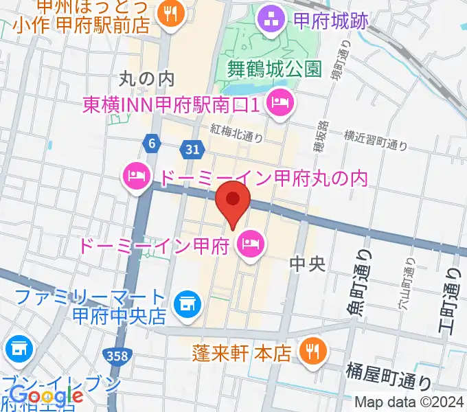 甲府SPACE101の地図