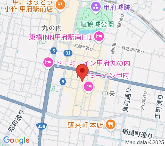 甲府SPACE101の地図