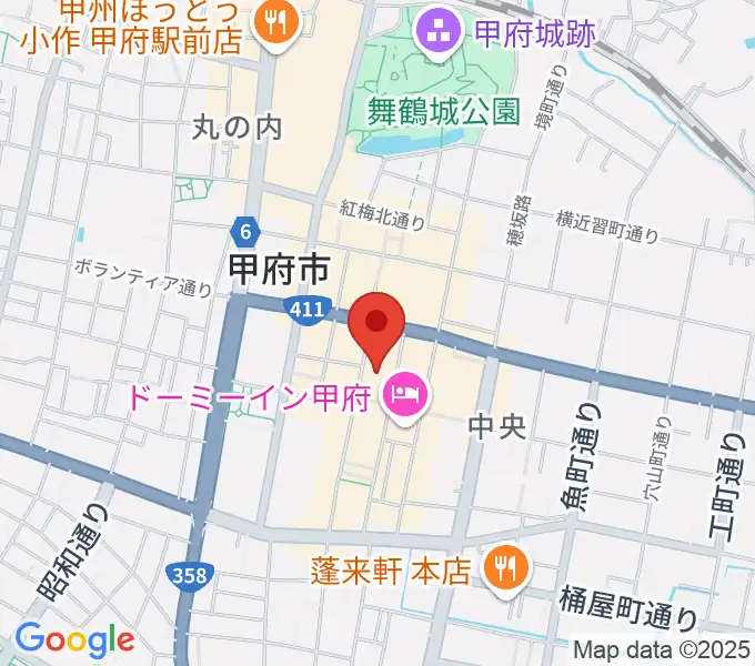 甲府SPACE101の地図