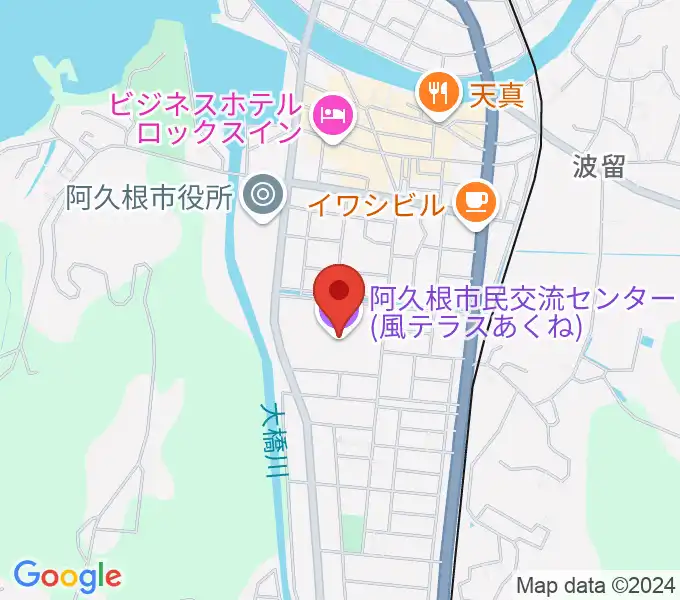 阿久根市民交流センター 風テラスあくねの地図