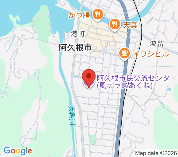 阿久根市民交流センター 風テラスあくねの地図