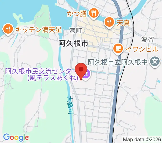 阿久根市民交流センター 風テラスあくねの地図
